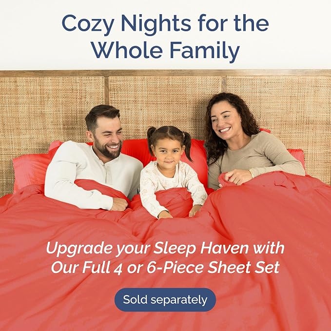 Cal King Flat Sheet - Single Top Flat Sheet Only - Soft & Cooling - Coral | Hotel Luxury Top Flat Sheet Only, Ultra-Soft, Breathable & Cooling, Fade & Wrinkle Free, Easy-Care, Stain & Shrink Resistant