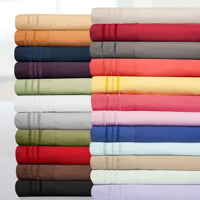 Twin Sheets - Breathable Luxury Sheets with Full Elastic & Secure Corner Straps Built in - 1800 Supreme Collection Extra Soft Deep Pocket Bedding Set, Sheet Set, Twin, Camel (Pack of 2)