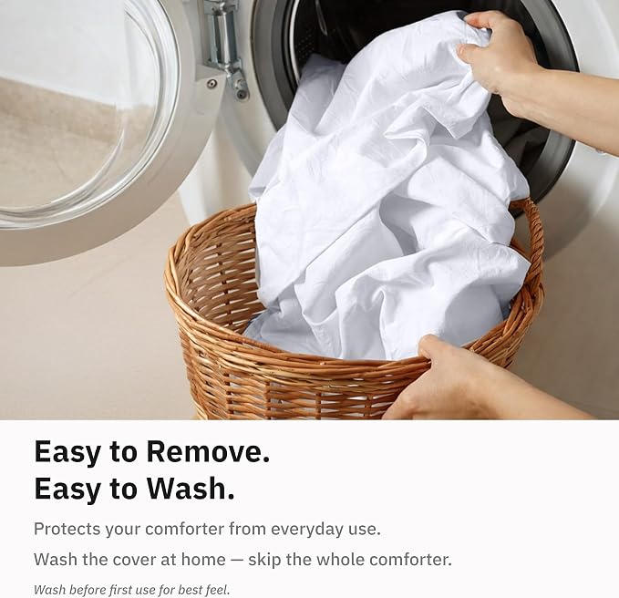 California Design Den Luxury Queen Size Duvet Cover Set, Silver | Soft 400 Thread Count 100% Cotton Sateen Backed by GH Seal, Duvet Cover & Pillow Sham 3 Pc Set, Button Closure & Corner Ties