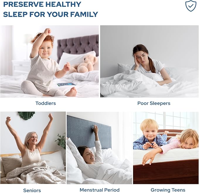 BEDLORE Waterproof California King Mattress Protector, Deep Pocket Fit | Soft Noiseless Breathable Bed Mattress Cover Pad, Fits 6-18 Inch Deep Mattresses, Ideal for Home, Bedroom, Hotel, Black