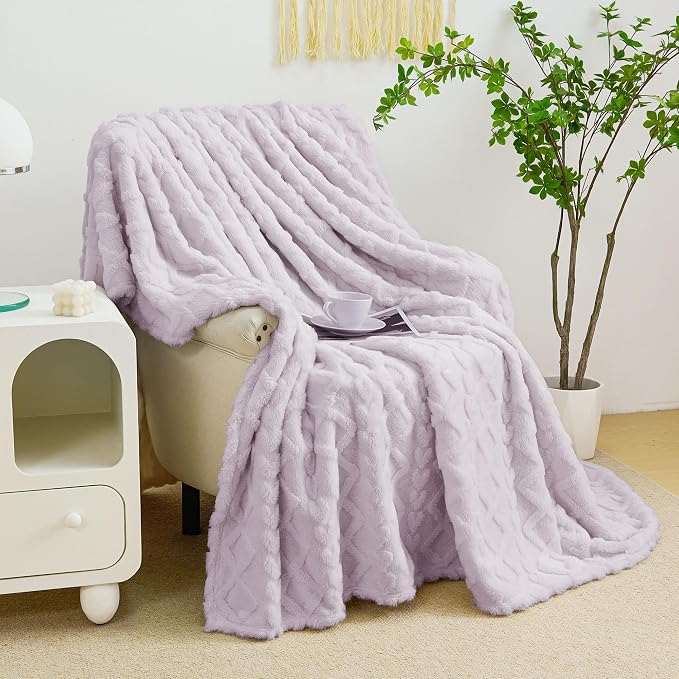 Aganear Fleece Throw Blanket for Couch Sofa 50"x60" Purple | Lightweight Fuzzy Throw,Warm Gift for Women,Christmas,Housewarming,Soft,Boho Design for Room Home Decor,All-Season Use