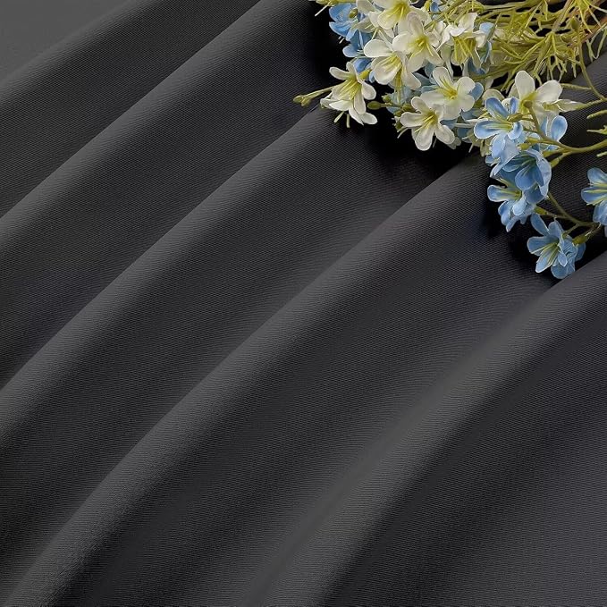 Joydeco Blackout Curtains 84 Inch Length 2 Panels Set, Thermal Insulated Long Curtains& Drapes 2 Burg, Room Darkening Drapes for Bedroom Living Room (Grey, W37 x L84 Inch)