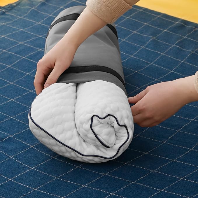 Weekender Cooling Gel Memory Foam Camping Pillow – Travel Size, Ventilated Cooling Pillow for Side & Back Sleepers, Neck Support, Compact with Carry Bag, Washable Cover