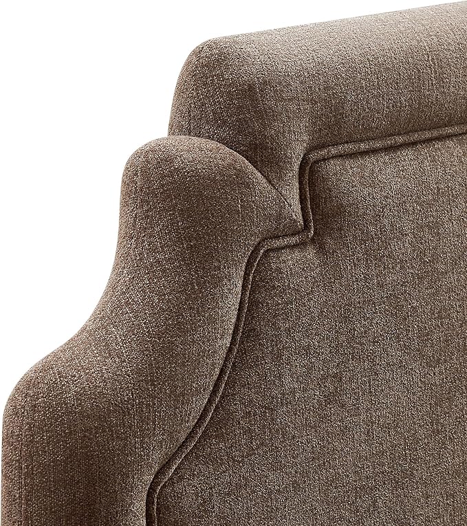 Modway Magnolia Twin Size Upholstered Fabric Headboard in Mocha - Padded Cushioned Headboard with Woven Heathered Upholstery and Adjustable Mounting Positions