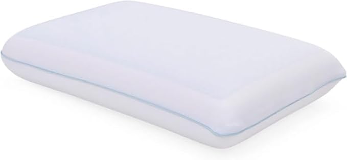 Cool Gel Cooling Pillow for Sleeping, Cooling Memory Foam Pillow for Hot Sleepers, Reversible Ergonomic Design, Pressure Relief, Spine Alignment, Side, Back Contouring Support