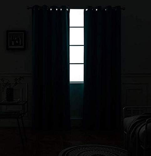Yakamok Room Darkening Curtains 52x54 inch Length Dark Grey-Living Room | 2 panels,grommet blackout window treatment,thermal insulated,light blocking drapes,privacy protection,bedroom dining room