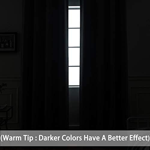 Yakamok Dark Green Room Darkening Curtains 84 inch Sliding Door Drapes | 1 Extra-wide Panel,W52xL84,Soft Triple-weave,Grommet,Blackout Thermal Insulated Drapes,Privacy,Light Reduction,Patio doors