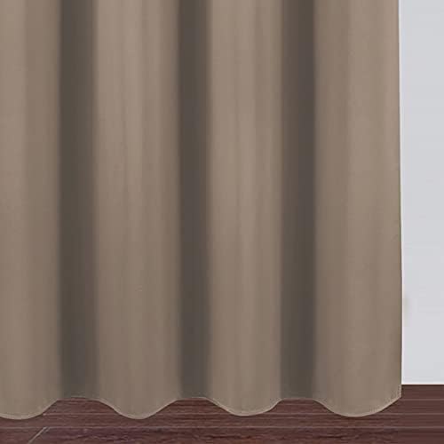 Blackout Curtains 66 x 84 inch/Cappuccino Curtains Set of 2 Panels/Thermal Insulated Room Darkening Bedroom Curtains