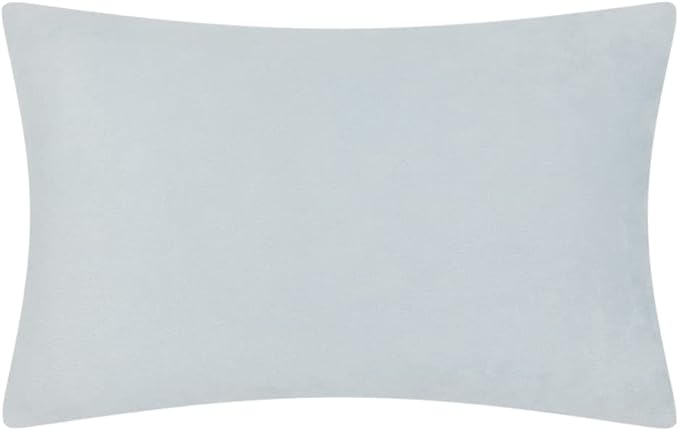 KINGROSE Decorative Soft 3D Flower Throw Pillow Cover, Sky Blue, 12x20 in | Solid Suede Pillowcase, Rectangular Cushion Cover, For Sofa Couch Chair Living Room, Home Decorative
