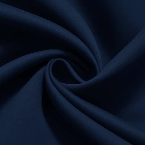 COSVIYA Grommet Room Darkening Navy Blue Curtains 72 inch Long for Bedroom | Light Blocking Insulated Thermal Curtains for Living Room, Blackout Thick Polyester Window Drapes,38x72 inches, 2 Panels