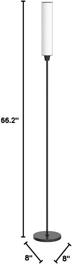 Nukanu Floor Lamp with Remote Control,Bright Floor Lamps for Living Room/Bedroom/Office, Stepless Adjustable 3000K-6000K Colors and 10-100% Brightness,Standing Light with Foot Switch (Black) | Standing Lamp for Living Room,Bedroom,Office,Stepless Adjus...