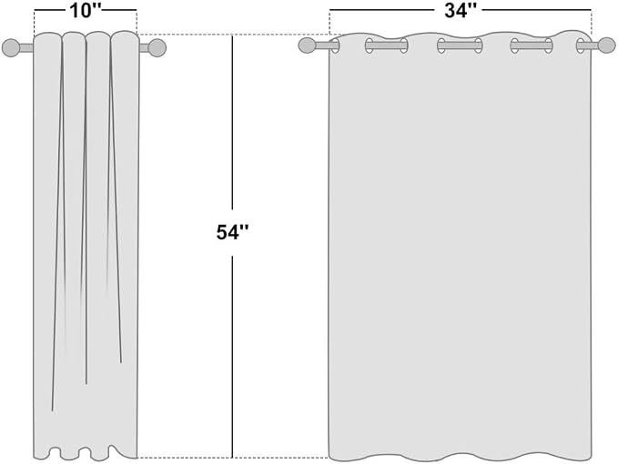 NICETOWN Natural Room Darkening Curtains for Bedroom 34" w x 54" L 2 Panels | Blackout Thermal Insulated Grommet Draperies Window Panels, Light Blocking Noise Reducing for Kitchen Living Room Home Decor