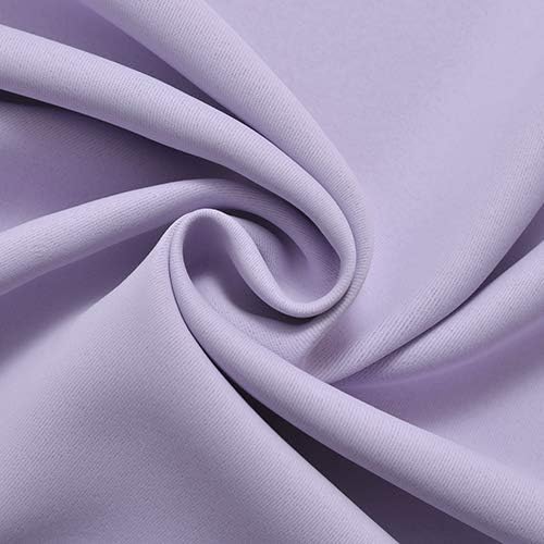 COSVIYA Grommet Blackout Room Darkening Lilac Curtains 72 inch Length | Thick Polyester Light Blocking Insulated Thermal Window Curtain Drapes for Bedroom/Living Room,38x72 inches,2 Panels