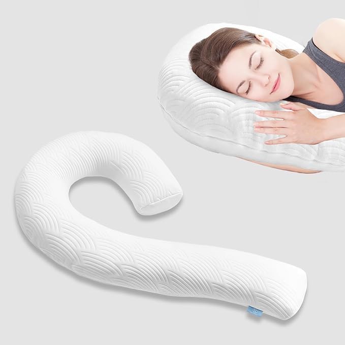 Swan Shaped Body Pillow Cover Fabric, Long Pillow Case, White, 1Pack | Breathable & Skin-Friendly, (Pillow Not Included)