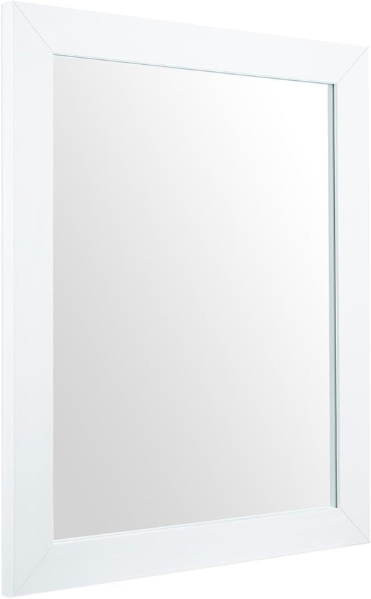 Rectangular Wall Mirror 20x16 Inch Bathroom Mirror for Over Sink, White | Farmhouse Wall Mounted Mirror, Hangs Horizontally or Vertically for Vanity, Entryway, Restroom