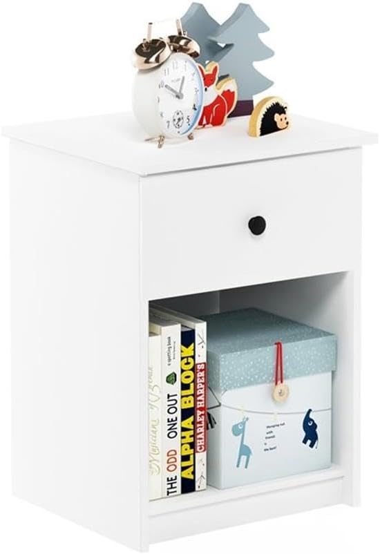 Furinno Tidur Nightstand, 2-Pack, White