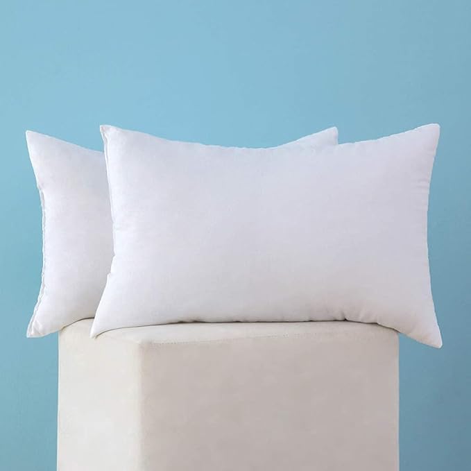 MIULEE Set of 2 Throw Pillow Inserts Premium Pillow Stuffer Square Form for Decorative Cushion Bed Couch Sofa 14x22 Inch | Rectangle Form for Decorative Cushion Bed Couch Sofa