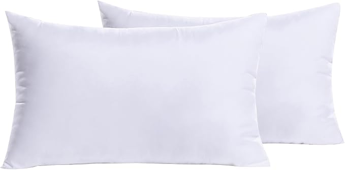 MIULEE Set 2 Throw Pillow Inserts Premium Pillow Stuffer Form 14x20 Inch | Rectangle Form for Decorative Cushion Bed Couch Sofa