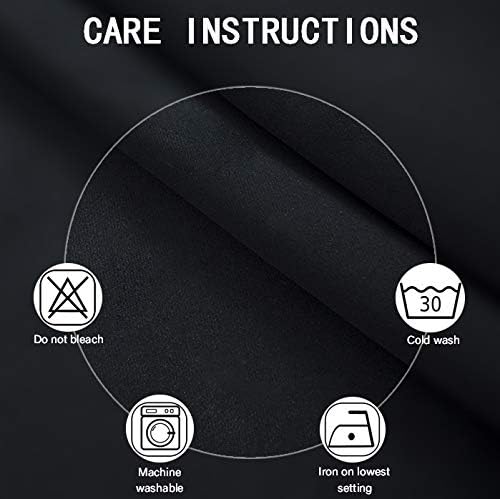 Blackout Curtains 52 x 84 inches Long Black Curtains Set of 2 Panels Thermal Insulated Room Darkening Curtains for Bedroom