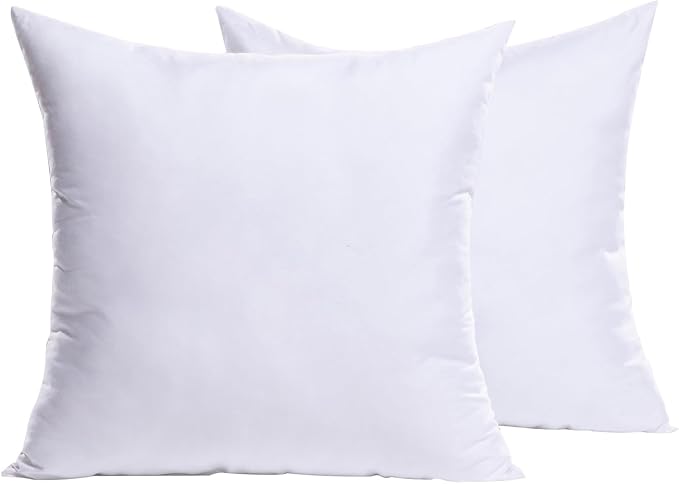 MIULEE Set 2 Throw Pillow Inserts Premium Pillow Stuffer Form 14x14 Inch | Square Form for Decorative Cushion Bed Couch Sofa