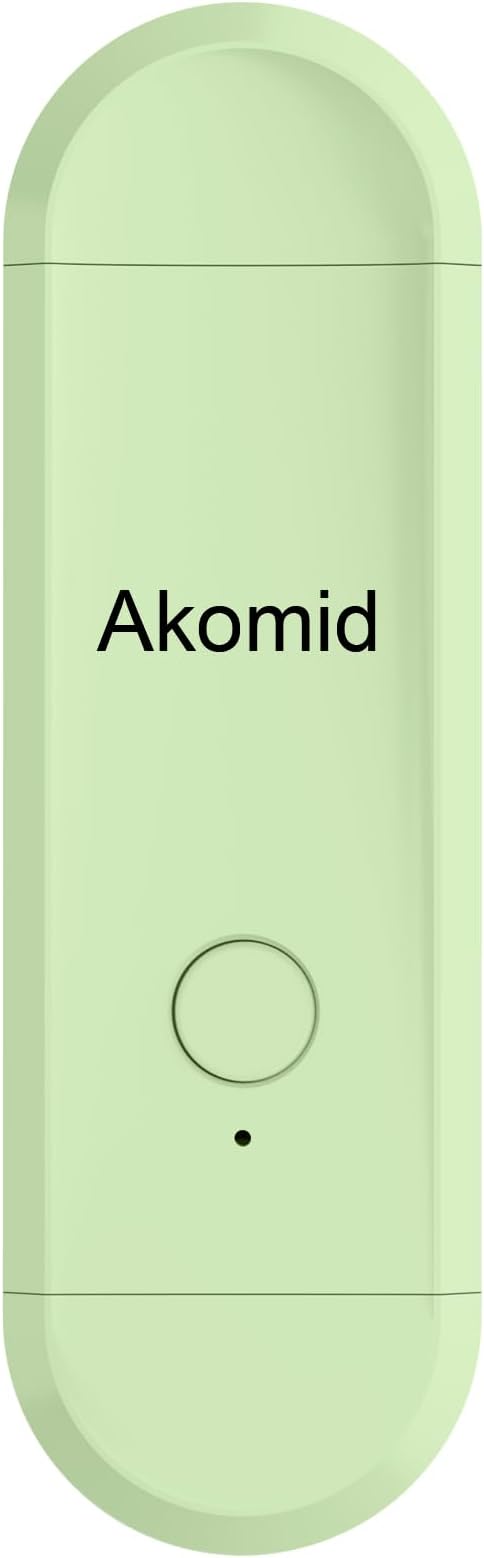 Akomid Book Light, USB Rechargeable, Eye-Cared Amber Light, 8 LEDs, Green, Modern Style, Metal & Plastic, Clip-On, Stepless Dimming, for Reading in Bed, Kids, Living Room