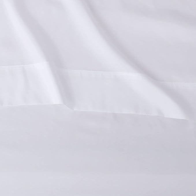 Amazon Basics Lightweight Super Soft, Wrinkle-Free, Breathable Microfiber 4-Piece Bed Sheet Set with 14-Inch Deep Pockets, Full, Bright White, Solid