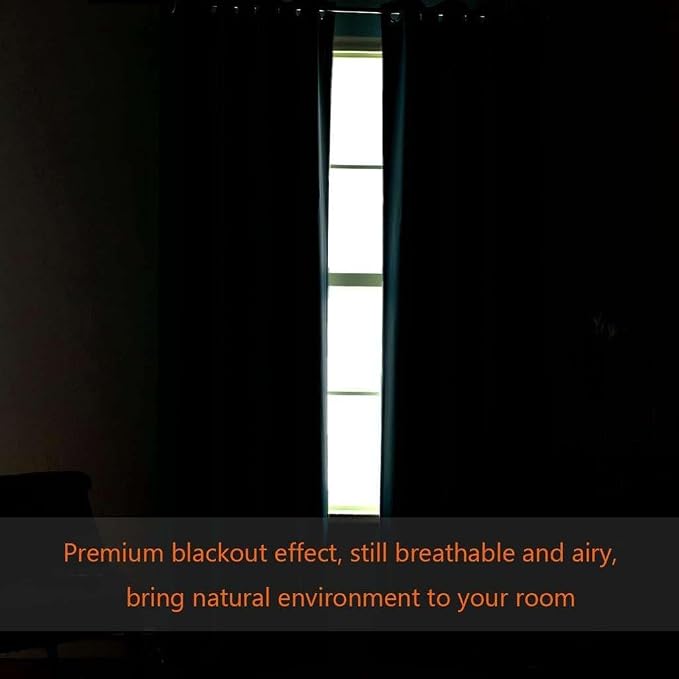 H.VERSAILTEX Blackout Patio Curtains 100 x 102 Inches for Sliding Door Extral Wide Blackout Curtain Panels Thermal Insulated Room Divider - Grommet Top, 8.5' Tall by 8.3' Wide - Natural