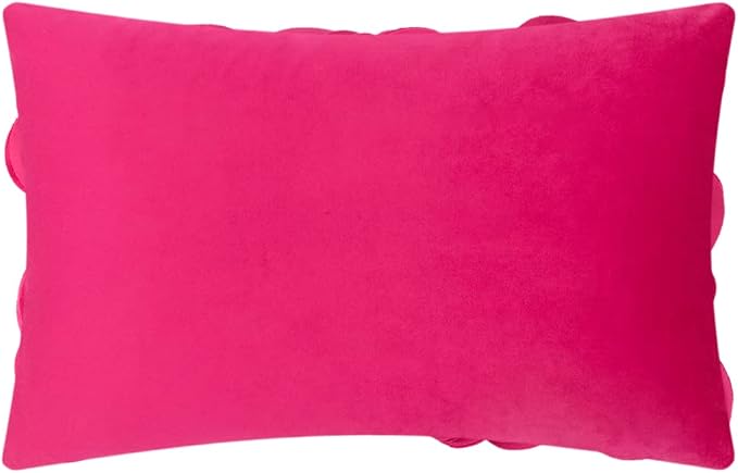 KINGROSE 3D Flower Cushion Cover Home Decorative Throw Pillow Cover Rectangular Pillowcase Sham for Couch Bed Living Room Sofa 12 x 20 Inches Velvet Rose Red | Rectangular Pillowcase, Home Decorative Throw Pillow Cover, For Couch Bed Living Room Sofa S...
