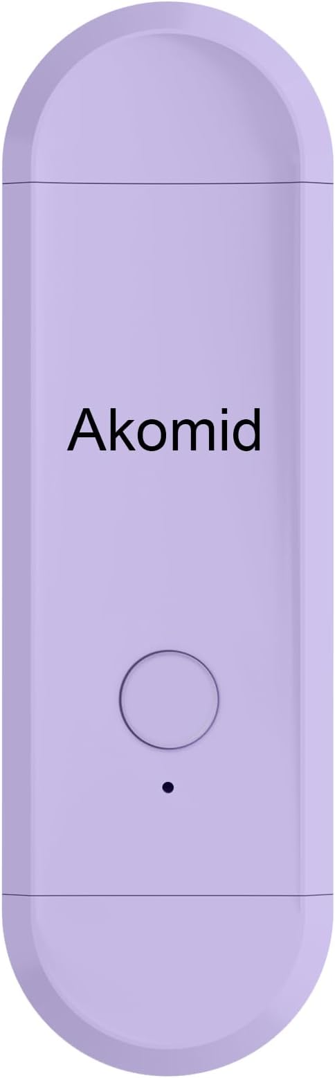 Akomid USB Rechargeable Book Light for Reading in Bed, 8 LEDs Bookmark Style Clip on, Eye-Cared Amber Light Mode for Kids, Blue Light Blocking, Stepless Dimming, Purple