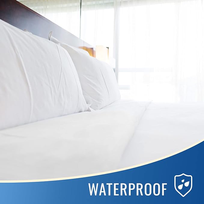 DMI Waterproof Mattress Protector and Cover, Contoured Fitted Sheet Fit, Hospital Bed, White, 36x80x6 Inch (Pack of 4)