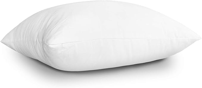 EDOW Throw Pillow Inserts, Set of 4 Lightweight Down Alternative Polyester Pillow, Couch Cushion, Sham Stuffer, Machine Washable. (White, 16x16)