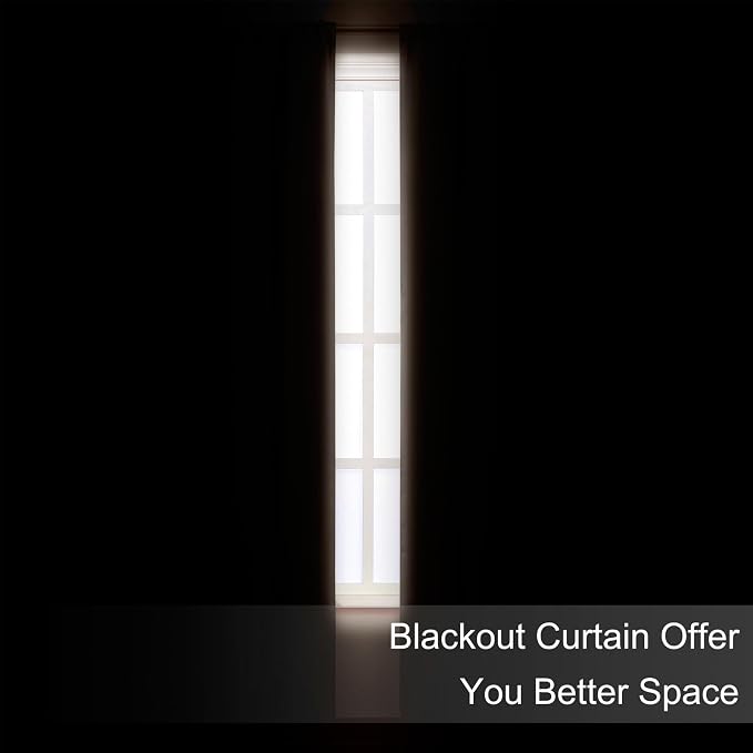 Blackout Curtains 52 x 120 Inch Long Chocolate Curtains Set of 2 Panels Room Darkening Curtains for Bedroom and Living Room