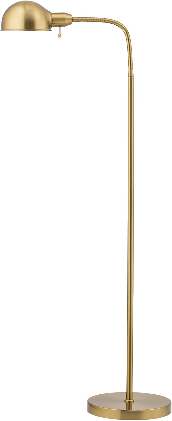 O'Bright Adjustable Floor Lamp with Flexible Gooseneck and Rotatable Shade, E26 Socket, 10-Inch Base - Ideal for Reading, Bedside, Living Room, Brushed Nickel