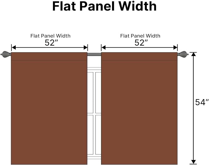 H.VERSAILTEX Blackout Curtains Thermal Insulated Window Treatment Panels Room Darkening Curtains for Bedroom Back Tab/Rod Pocket Small Window Curtains (2 Panels, Washed Spice, 52 x 54 Inch)