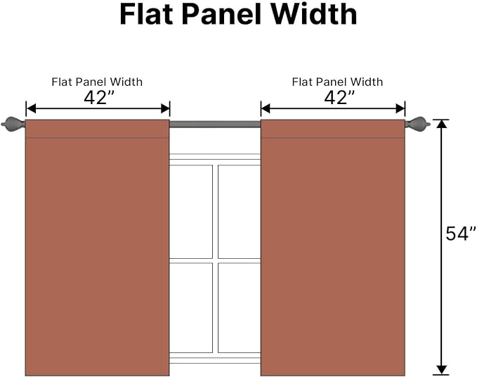 H.VERSAILTEX Blackout Curtains Thermal Insulated Window Treatment Panels Room Darkening Blackout Drapes for Living Room Back Tab/Rod Pocket Bedroom Draperies (2 Panels, Orange, 42 x 54 Inch)