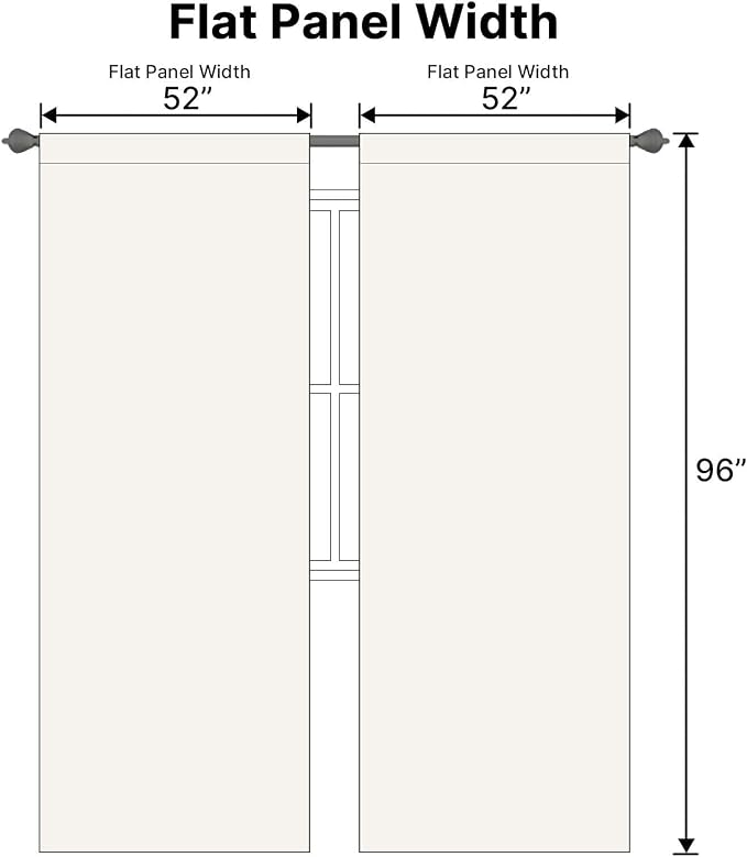 H.VERSAILTEX Light Reducing Curtains Thermal Insulated Window Treatment Panels Room Darkening Privacy Assured Drapes for Living Room Back Tab/Rod Pocket Bedroom Drapes 2 Panels, Ivory - 52 x 96 Inch