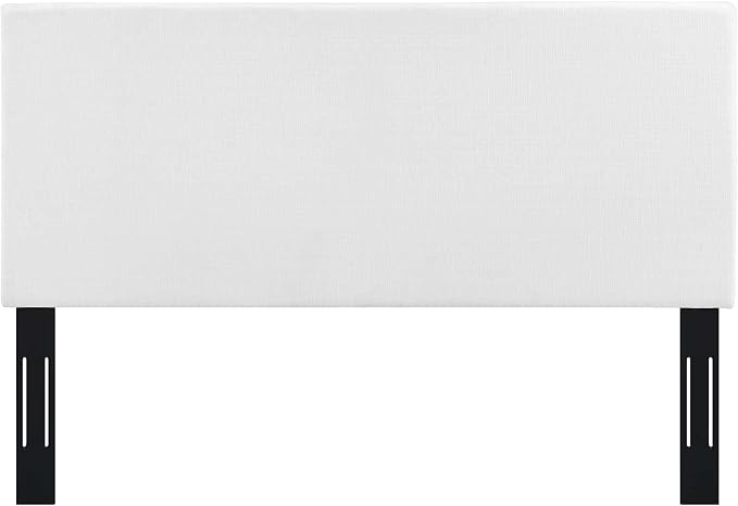 Modway Claire Linen Fabric Upholstered King and California King Headboard in White
