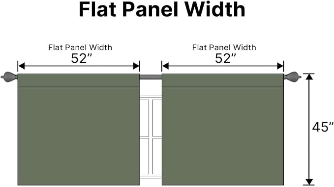 H.VERSAILTEX Blackout Curtains Thermal Insulated Window Treatment Panels Room Darkening Blackout Drapes for Living Room Back Tab/Rod Pocket Bedroom Draperies (2 Panels, Bronze Green, 52 x 45 Inch)