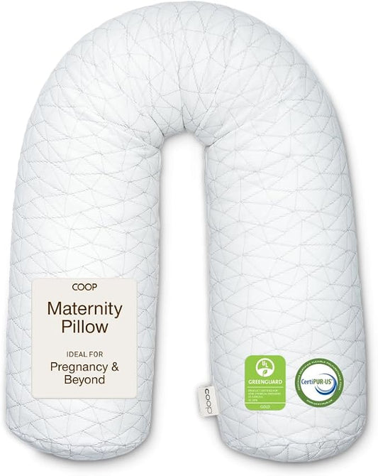 Coop Home Goods Original Adjustable Maternity Pillow, with Memory Foam and Washable Cover, Body Pillow for Pregnancy, Side Sleeper and Full Body Support During Pregnancy