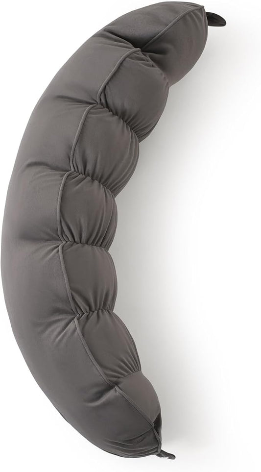Peallow(Pat. Pend) – Long Round Body Pillow for Adults, Bolster Pillow for Sleeping, Soft and Supportive Pillow for Sleeping & Lumbar Support (Urban Grey, 39")