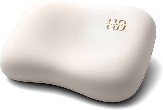 HighBeds Cervical Neck Pillow - Side Sleeper Pillow for Neck Pain Relief, Soft Ergonomic Memory Foam Pillows Ice Silk Zipperless Pillowcase, Eco-Friendly and Durable Material (White)