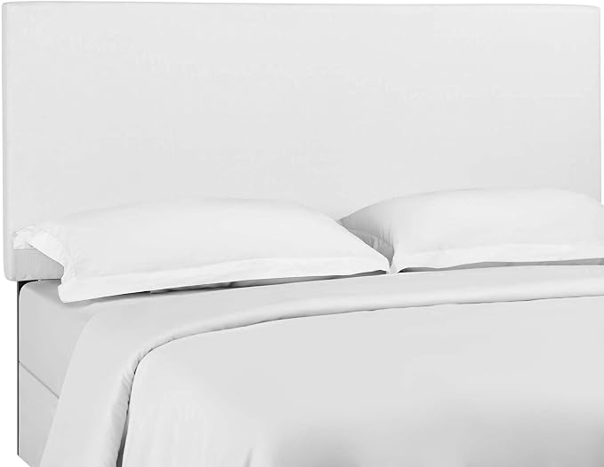 Modway Claire Linen Fabric Upholstered King and California King Headboard in White