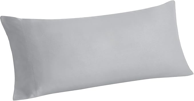 BEDELITE Body Pillow Pillowcase, Rayon from Bamboo, Silver Grey, 20"x54" | Cooling and Breathable Body Pillow Cover for Hot Sleepers & Night Sweats, Silky Soft Full Long Pillow Case, Envelope Closure