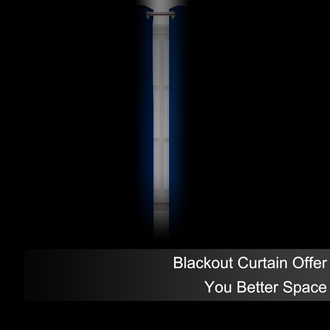 Blackout Curtains 66 x 54 Inch Long Royal Blue Curtains Set of 2 Panels Room Darkening Curtains for Bedroom and Living Room