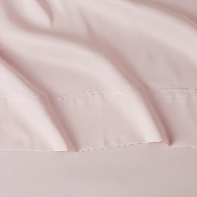 Amazon Basics Breathable Lightweight Wrinkle Resistant Microfiber 4-Piece Bed Sheet Set with 14-Inch Deep Pockets, Luxury Bedding, Queen, Blush Pink
