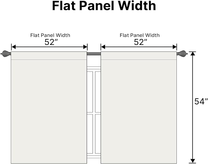 H.VERSAILTEX Blackout Curtains Thermal Insulated Window Treatment Panels Room Darkening Blackout Drapes for Living Room Back Tab/Rod Pocket Bedroom Draperies, 52 x 54 Inch, Ivory/Cream