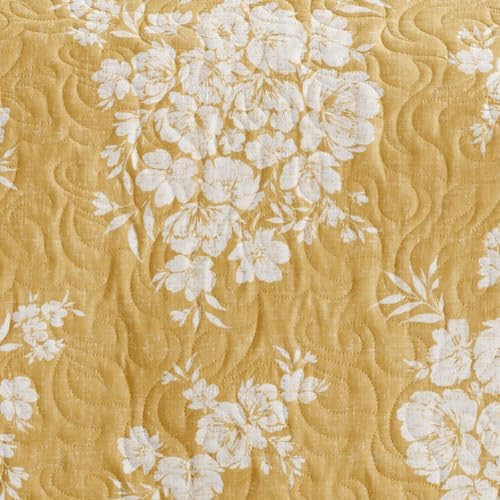Merit Linens 3 Piece Quilt Set - Super Soft - Lightweight - All Season Quilted Coverlet - Timeless Patterns - Twin/TwinXL Mustard