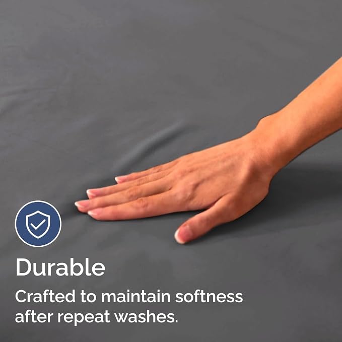 Bulk Case Pack of 20 Flat Sheets - Twin XL Size Flat Sheets - Dark Grey | Wholesale Bulk Flat Sheets for Hotels, Spas & Airbnbs, Soft, Cooling & Breathable, Wrinkle Free, Fade & Shrink Resistant