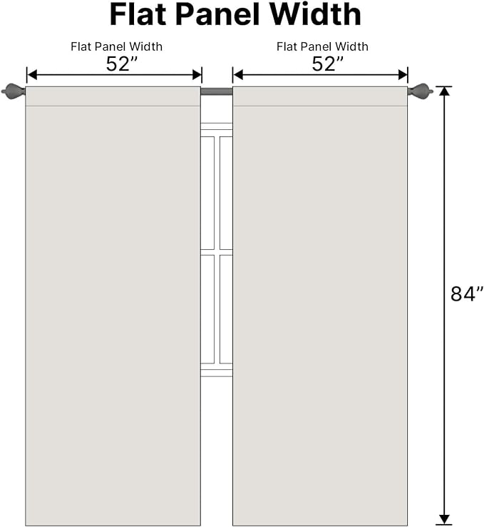 H.VERSAILTEX Blackout Curtains Thermal Insulated Window Treatment Panels Room Darkening Blackout Drapes for Living Room Back Tab/Rod Pocket Bedroom Draperies (2 Panels, Pale Oak, 52 x 84 Inch)