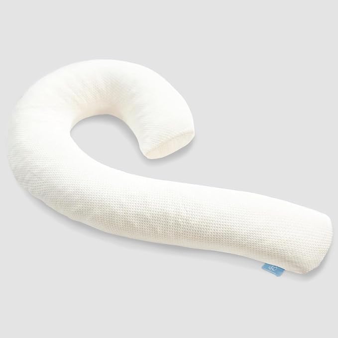 Body Pillow for Adults, Swan Pillow Insert for Sleeping, Beige, 49 Inch | Side Sleeper Pregnancy Bed Pillow, Soft Fabric, Shredded Memory Foam and Removable Washable Cover